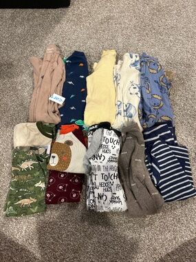 Baby pajama bundle lot of 10 pair size 9 months